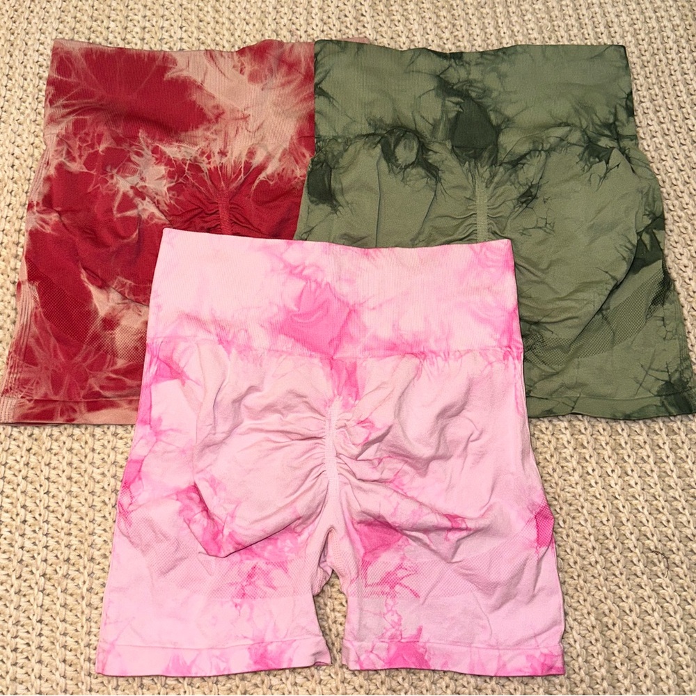 3 Pack Scrunch-butt Activewear Shorts
